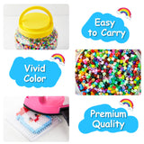 INSCRAFT 2 Buckets of Fuse Beads, 46,000 pcs 5mm Iron Beads for Kids Crafts, 30 Colors with 6 Pegboards, 10 Ironing Paper, 20 Patterns, Gifts for Birthday Christmas, Multicolor Refill Kit INSCRAFT