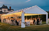 YITAHOME 20x40 ft Party Tent Outdoor Wedding Event Shelters Heavy Duty Upgraded Galvanized Canopy with Large White Roof, Removable Sidewalls, White YITAHOME