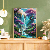 Aestalrcus Landscape Diamond Art Kits for Adults, Waterfall Diamond Painting Kit for Adults Beginners, DIY 5D Full Drill Gem Art Home Wall Decor 12x16in Aestalrcus