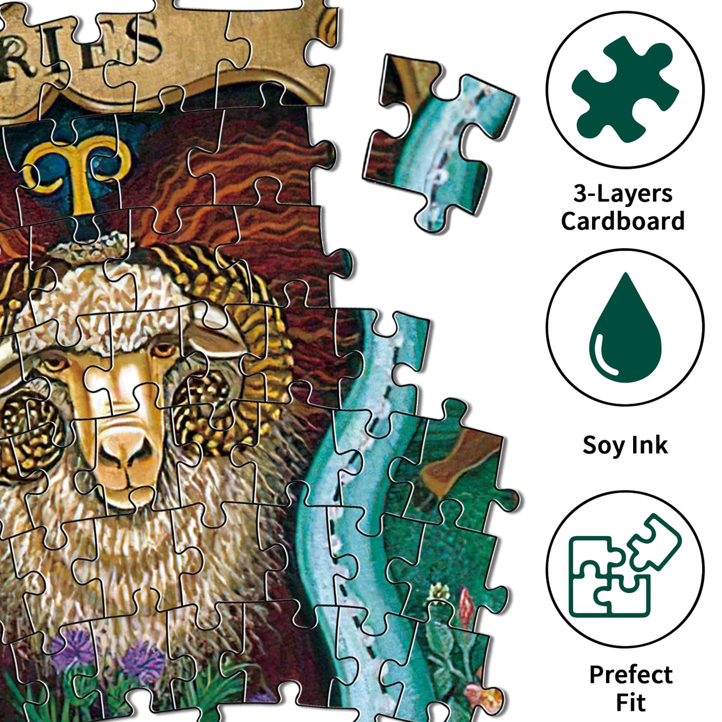 Zodiac Horoscope Puzzles for Adults 1000 Pieces Challenging Puzzle Perfect for Game Nights 1000 Piece Jigsaw Puzzles for Kids, Family, Friends and Lovers, Finished Size 26.7" x 26.7"