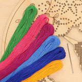 LEISURE ARTS Wood Stitched String Art Kit with Floral Hummingbird in Hoop - Adult Or Kids Craft - Craft Kits for Teens String Art Kit for Adults 3D 3D Kids 9" LEISURE ARTS