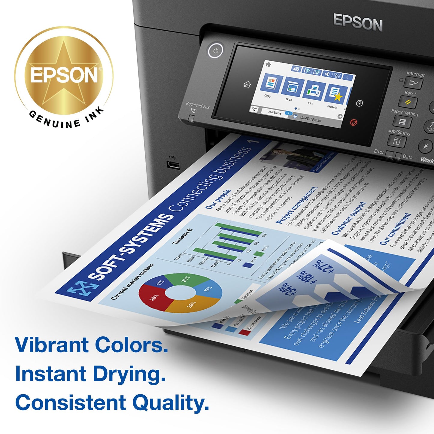 EPSON 812 DURABrite Ultra Ink High Capacity Black Cartridge (T812XL120-S) Works with WorkForce Pro WF-7310, WF-7820, WF-7840, WorkForce EC-C7000