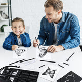 HIFORNY 36 PCS Sketching Drawing Pencil Set,Sketch Pencils Art Supplies with Graphite,Charcoal,Blending Tools,Accessories,Drawing Kit for Adults Artists in Canvas Roll Up Case HIFORNY