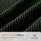 MAXYOYO Bean Bag Chair for Adults, Upholstered Floor Sofa with Armrests, Loveseat Boneless Couch with Tufted Cushion & Backrest, Sofa in A Box, Large Bean Bag Couch for Bedroom Living Room, Green MAXYOYO