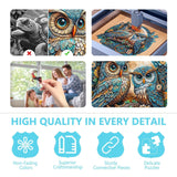 Wooden Puzzles for Adults - Embossed Owl Puzzle, Unique Shape Wooden Puzzle, Wooden Jigsaw Puzzles for Adults, Wood Puzzles Adult, Good Gift Idea for Friends and Family (L-13.4 * 12.8in -285 Pcs) Pijesaksa