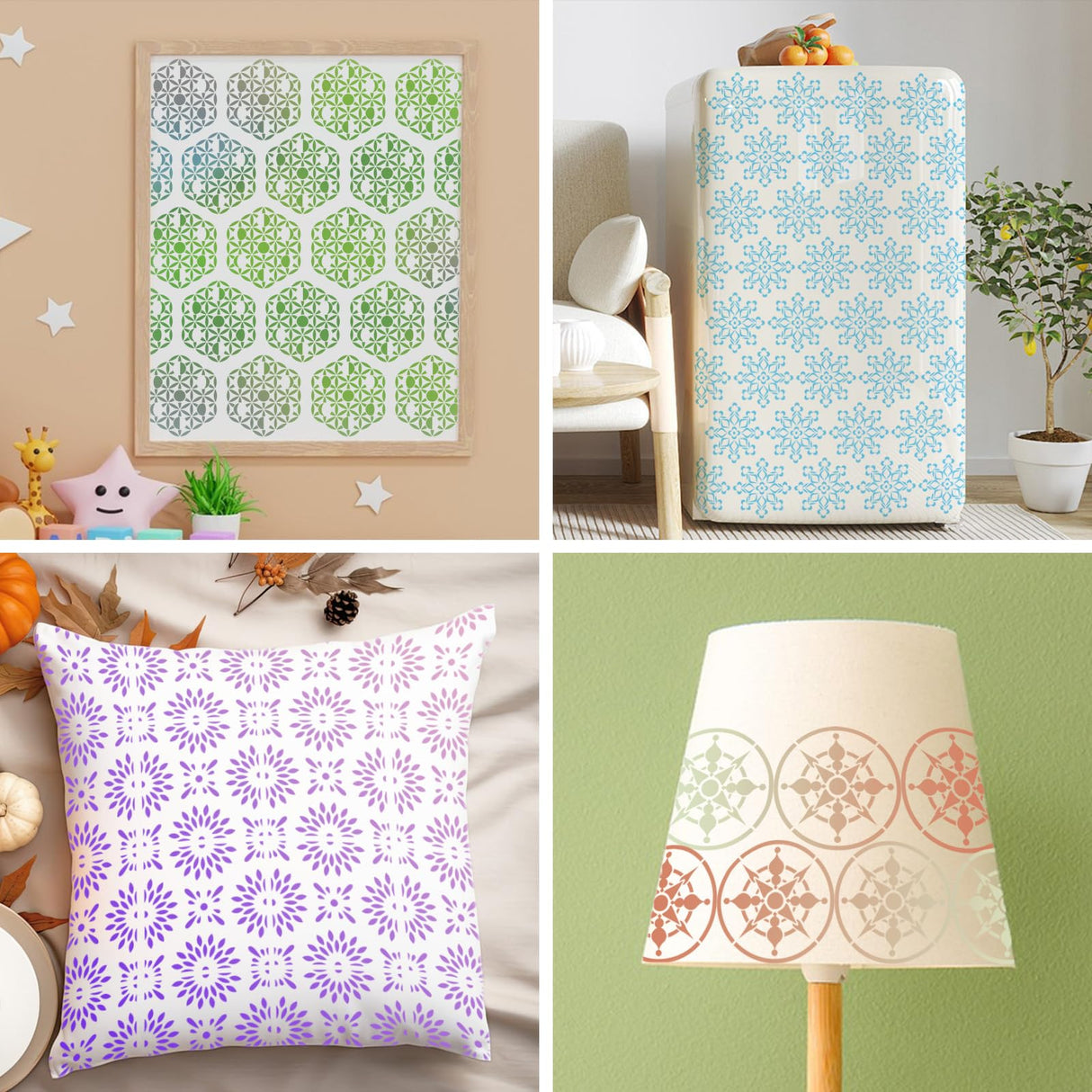 20 Pcs 4x4'' Mandala Stencils for Painting on Wood, Floor, Wall, Tile Fabric, Reusable Furniture Stencils Painting Template Mandala Template for DIY Rock Art Projects Decoration Yazhiji