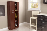 South Shore, Royal Cherry 4-Door Storage Pantry with Adjustable Shelves South Shore
