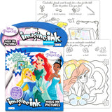 Disney Princess Imagine Ink Book and Sticker Book Set (Bundle Includes 2 Books and Mess Free Marker) Disney