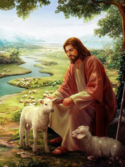 mrpwnle Diamond Painting Kits for Adults-Jesus Diamond Art Kits for Adults Beginners, 5D Diamond Painting Jesus, DIY Full Drill Christ Diamond Painting Gem Art Crafts Kit Home Decor 12x16in