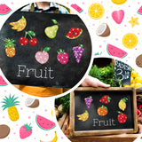 Copkim 12 Pcs Diamond Art Painting Magnets, Fruit Fridge Magnetic Diamond Art Painting Kits Fridge Sticker Magnet for Craft Photos Notes Home Office Decorations Copkim