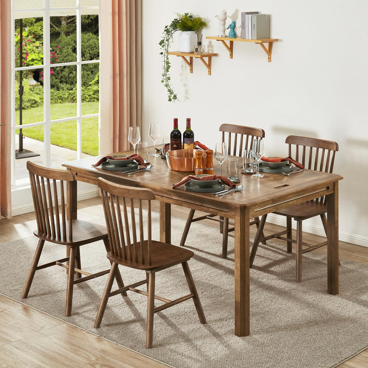 Board Game Table with Removable Table Top, Seats 4 to 6 Players with 4ft-9in x 2ft-9in Play Area, Includes Play Mat and Detachable Cup Holders, Minimal Assembly Required (Warm Walnut) Brimhart