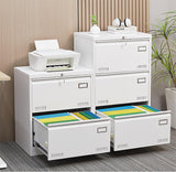 Gustonhon 3 Drawer Metal Lateral File Cabinet with Lock,Office Vertical Files Cabinet for Home Office/Legal/Letter/A4, Locking Wide Metal File Cabinet,Assembly Required (White, 3 Drawer) Gustonhon