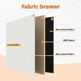 EnHomee 12 Drawer Dresser TV Stand for 65 70 75 Inch TV, 63" W Extra Long White Dresser for Bedroom with LED Lights & Power Outlets, Entertainment Center with Drawers, Fabric Dresser for Closet EnHomee