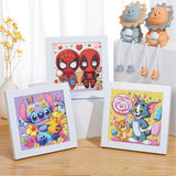 4 Packs Cartoon Diamond Art Kits for Kids,5D DIY Diamond Art Painting Kits for Kids Ages 4-8-12,Mosaic Kits Full Round Drills for Gifts and Home Wall Decor 6X6 Inch Fuinkqe