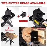 AESRAOU Electric Log Splitter 5 Ton Wood Splitter Hydraulic Ram Electric Firewood Splitter with Steel Wedges AESRAOU