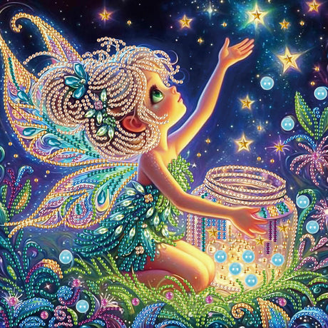 5D Special Shape Diamond Art Kits for Beginners, Diamond Painting Kits for Adults, Crystal Rhinestones Diamond Painting for Home Wall Decoration Gift 12×12 inch/30×30 cm, Starry Night Enchantment AiYuanzsh