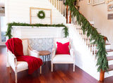 Vita Domi 72" Real Touch Norfolk Pine Garland, 6ft Christmas Garland for Mantle, Faux Cedar Garland Realistic, Garlands for Decoration Christmas, Christmas Greenery Garland, Staircase Garland Vita Domi