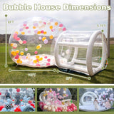 Eachup 10FT Inflatable Balloon House for Kids Adults,TPU White Commercial Inflatable Bubble House Ball Pit,Bubble Tent Dome Playground Set with Double Blower for Backyard Birthday Wedding Party Eachup