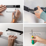 BAMEOS Floating Shelves,31 in W White Wall Mounted Wooden Shelves with Invisible Brackets Set of 2, Hanging Wall Shelves Decoration for Bedroom, Bathroom, Living Room and Kitchen BAMEOS