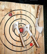 WICING Throwing Axes - 3 Pack, 10.2" Throwing Axe Set, Full Tang with Sheath Stainless Steel Throwing Hatchet, Great for Recreation and Competition WICING
