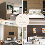 Acoustic Wood Slat Wall Panels, 4-Pack – 23.6 x 23.6 x 0.7 Inches, Sound Absorbing Wood Wall Panels for Stylish Interiors – Covers 15.5 Sq. Ft. (4# Walnut) JUWEI DIRECT