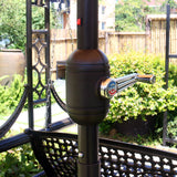 Sunnyglade 9' Solar LED Lighted Patio Umbrella with 8 Ribs/Tilt Adjustment and Crank Lift System (Teal Blue) Sunnyglade