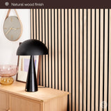 Slatpanel 2 Luxury Oak (Natural Core) Real Wood Veneer Wall Panels 94.49” x 12.6” (each), Interior Decor Sound Absorption Slatpanel