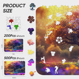 Wooden Puzzles for Adults,Tree of Life Wooden Jigsaw Puzzles 200pcs,8.3x12in,Medium,Unique Shape Adult Puzzles,Irregular Wood Puzzles Creative for Adults and Kids Family Game Qiuenisray