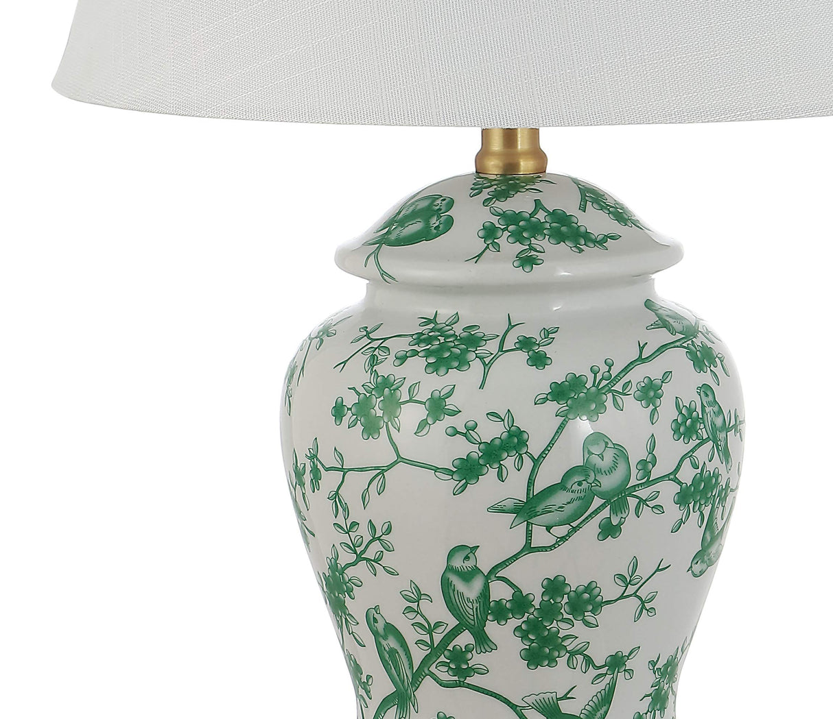 JONATHAN Y JYL3005B Penelope 22" Chinoiserie Classic LED Table Lamp Cottage Traditional Bedside Desk Nightstand for Bedroom Living Room Office College Bookcase LED Bulb Included, Green/White JONATHAN Y