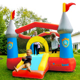 Bounceland Bounce House Castle with Basketball Hoop Inflatable Bouncer, Fun Slide, Safe Entrance Opening, UL Certified Strong Blower Included, 12 ft x 9 ft x 7 ft H Bounceland