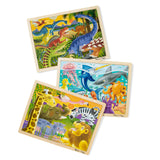 Melissa & Doug Jigsaw Puzzle Bundle (Dinosaur,Safari and Ocean) - Animal Puzzles, Wooden Jigsaw Puzzles For Kids Ages 3+ Melissa & Doug