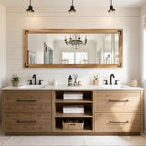 TRAHOME Full Length Mirror with Wooden Frame, 56"X22" Solid Wood Standing Floor Mirror for Farmhouse, Bathroom, Bedroom Decor, Hanging or Leaning Wall-Mounted TRAHOME