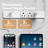 Dowinx L Shaped Desk with Pegboard and Drawers, Reversible 67” Gaming Desk with RGB Light and Power Outlet, Computer Corner Desk with Storage and Hutch for Game Office Home, White Dowinx