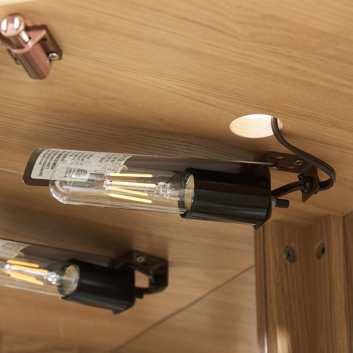 HRVEOCEI Curio Cabinet with Lighted, Display Cabinet with Glass Doors, Corner China Cabinet with Tempered Adjustable Glass Shelves & Carved Decoration(Light Oak, Tall) HRVEOCEI