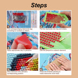 PFFNGPEN Diamond Painting Kits for Adults, 5D DIY Horse Diamond Art Kits for Beginners, Full Drill Round Diamond Art for Home Wall Decor, Animal, 12x12 inch PFFNGPEN