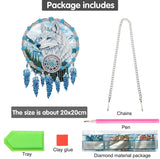 Bimkole Dream Catcher Wolf Diamond Art Hanging Kit for Adult, DIY 5D Diamond Art Painting Window Pendant, Acrylic Crystal Art Hanging Ornament for Wall Home Garden Front Door Decor - 7.8x7.8 Inch Bimkole