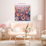 Colorful Flower Puzzle for Adults 1000 Pieces, Papercut Pretty Floral Jigsaw Puzzle, Beautiful Art Garden Daisy Puzzle BBOLDIN