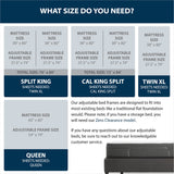 Blissful Nights z4 Adjustable Bed Frame for Storage Beds with Massage Anti-Snore, Zero G, USB Charging Station, Wireless Remote Head and Foot Incline and No Tools Required Assembly … (Split King) Blissful Nights