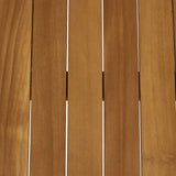 Sunnydaze 45-Inch Solid Teak Rectangular Outdoor Coffee Table - Patio Coffee Table for Outside - Light Brown Wood Stain Finish Sunnydaze