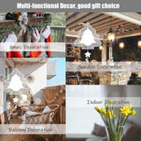 WindMage 4Pack 8inch Sublimation Wind Spinner Blanks 3D Aluminum Metal Wind Sculpture Kinetic Spinners for Yard and Garden Indoor Art Sublimation Christmas Ornament Hanging Decoration (Xmas Tree) WindMage