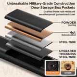 DAZANZAN 2025 Upgrade Metal Front Door Storage Pockets for Jeep Wrangler JL JLU 4XE 2018-2025 Accessories/Gladiator JT 2020-2025 Accessories [Military-Grade Metal] Door Storage Box Matte Black DAZANZAN