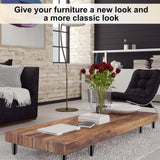 Maitys 4 Inch Round Solid Furniture Legs Furniture Wooden Replacement Chair Feet Dresser Sofa Couch Legs Table Cabinet Footstool DIY Projects for Home(Black,16 Pcs) Maitys