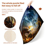 Puzzles for Adults 1000 Piece Jigsaw Puzzles Fire Dragon and Electric Dragon Fight Puzzle Game for Indoor Activity Family Game Toy Gifts (27.5"x 19.7") najiaxiaowu
