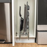 Household Essentials Glidez Multipurpose Chrome-Plated Steel Pull-Out/Slide-Out Storage Organizer for Cookware and Bakeware - Fits Standard Size Cabinet or Shelf, Chrome Household Essentials