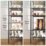 YATINEY 8 Tier Shoe Rack, Shoe Storage Organizer, Large Capacity Shoe Shelf Holds 32 Pairs of Shoes, Durable and Stable, for Entryway, Hallway, Closet, Dorm Room, Rustic Brown SS08BR YATINEY
