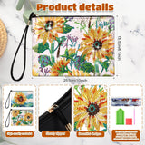 Geyoga 2 Pieces DIY Diamond Painting Purses 5D DIY Diamond Painting Handbag Diamond Art Wristlet Clutch Bag for Women Girls Art Craft Makeup Gift (Sunflower) Geyoga