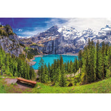 Trefl Lake Oeschinen, Alps, Switzerland 1500 Piece Jigsaw Puzzle Red 33"x23" Print, DIY Puzzle, Creative Fun, Classic Puzzle for Adults and Children from 12 Years Old Trefl