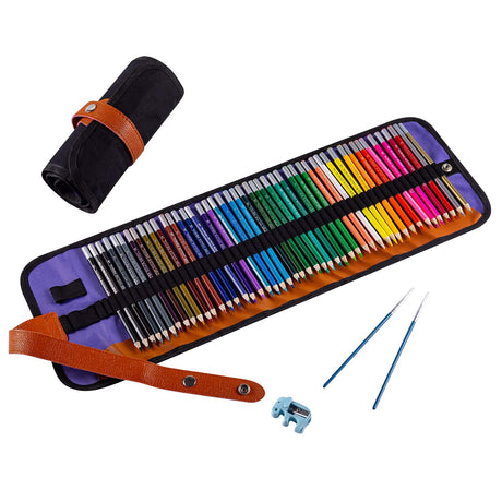 ARZASGO Watercolor Pencils Set, 48 Assorted Colors Artist Colored Pencils for Adults, Premium Art Drawing Pencils with Canvas Travel Wrap ARZASGO