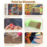 CEOVR Crow Diamond Art Kits for Adults, Raven Diamond Painting Dots DIY DIY Gem Art, Adult Crafts Kits Wall Decor for Home Office 12x16in CEOVR