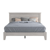 Galano Tiena Queen Bed Frame in Dusty Grey Oak - Sturdy Wood Platform with Slat Support, No Box Spring Required Galano
